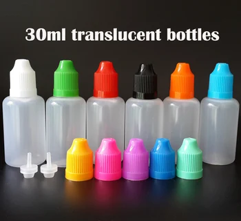 100шт пластмасови бутилки-пипети с обем 30 мл, празни контейнери за гел за нокти, разтворители, бои С предпазни капаци за деца и дълги, тънки връхчета