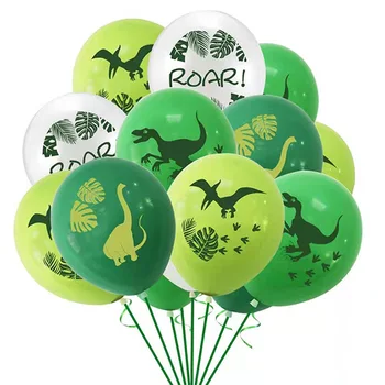 10шт 12-Инчови Животни на Джунглата Динозавър Балони На Рожден Ден на Момчетата Сафари Темата Рожден Ден Украси Душата на Детето Латексови Балони