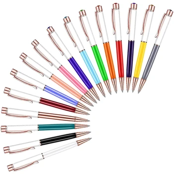 16 Парчета разноцветни химикалки от празни туби с плаващи дръжки 