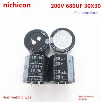 (1БР) 200V680UF 30Х30 електролитни кондензатори Nippon nichicon 680UF 200V 30 * 30 GU 105 градуса