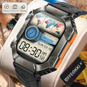 2024 620 ма Трайни Военни Смарт часовници за Мъже за Android и IOS Ftiness Watches lP67 Водоустойчив 2,0 