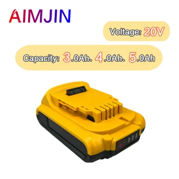 20V 3.0 Ah/4.0 Ah/5.0 Ah Литиево-йонна Акумулаторна Батерия за DeWalt DCB180 DCB181 DCB182 DCB206 Подмяна на батерии безжични електрически инструменти