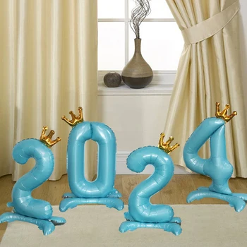 32-Инчов поставка за цифри 0-9 Форма балони Алуминиево фолио балон Декорации за дома детски рожден ден Аксесоари за партита