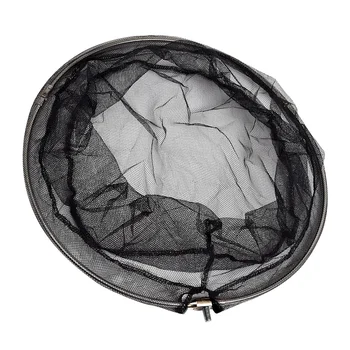 40 см сгъваема рамка от неръждаема стомана, найлон дюза за рибарската мрежа с гъста отвор (черна), кутия за раци