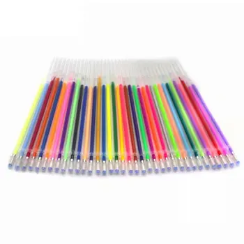 48 Цвята /, ОПРЕДЕЛЕНИ Нетоксичная Гел писалка за презареждане на Цветни химикалки с гелевыми мастило за рисуване, пръчка за пълнене на училище канцеларски материали, Случаен цвят