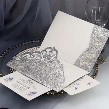 50шт Комплекти покани на сватбата си с разположени конвертами Поздравления честит рожден Ден