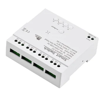 eWeLink EWB4CH-D1 WiFi Ключ Дистанционно Управление, 4-канален Интелигентен Приемник DC7-32V AC85-250V, Сух Контакт, Включване/Изключване на захранването