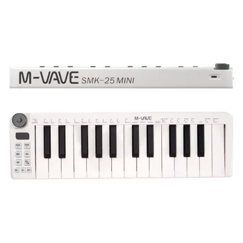 MIDI клавиатура M-VAVE SMK-25mini MIDI-контролер с безжична функция 25-ключ клавиатура MIDI клавиатура USB с 25 Чувствителни бутони