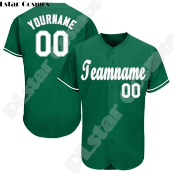 NewFashion Потребителското си име Логото на играч на отбора Градинска облекло Директна доставка 3DPrint Летни ежедневни забавни бейзболни ризи Harajuku Джърси A9