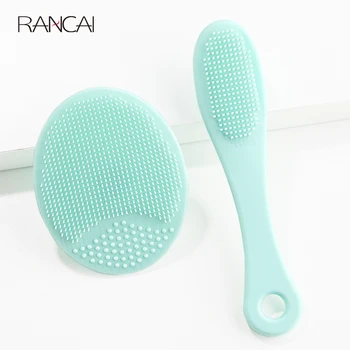 RANCAI 1 бр. Почистване на четки за лице Силикон почистващо средство за лице, четка за почистване на носа, подложка за пране, препарат за премахване на черни точки, дълбоко масажор