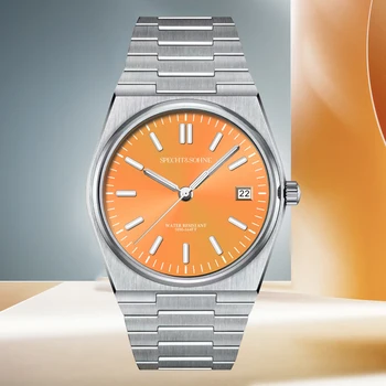 Specht & Söhne Нови бестселъри За мъже, луксозни модерни кварцови часовници масло от сьомга цветове 37 мм от неръждаема стомана, директна доставка на 2023 г.