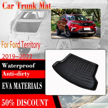 Автомобилни Постелки В Багажника За Ford Territory EV CX743 2019 ~ 2022 Водоустойчива Подплата За Съхранение на Багаж Подложки За Задния Багажник Товарни Килими Автоаксесоари