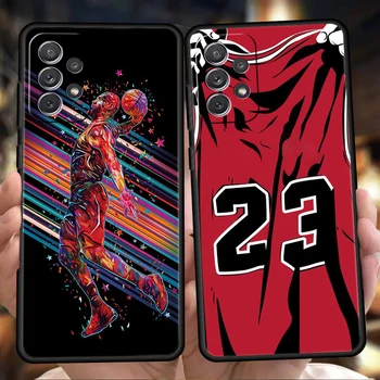 Баскетболно Кошче Спортен Калъф за телефон Samsung Galaxy A14 A54 A34 A51 A71 A72 A32 A52 A52S A01 A11 A21S A31 A41 5G Мека обвивка