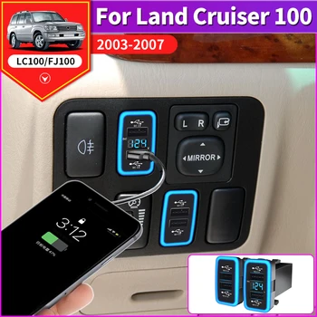 Бързо зарядно устройство, USB QC3.0 за Toyota Land Cruiser 100 Аксесоари за интериора LC100 Fj100 2007 2006 2005 2004 2003
