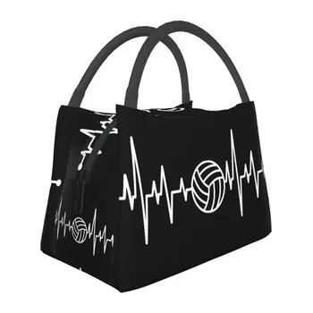 Волейболни чанти за обяд с топлоизолация Heartbeat, дамска спортна чанта за обяд, Офис Многофункционална кутия за хранене на открито,
