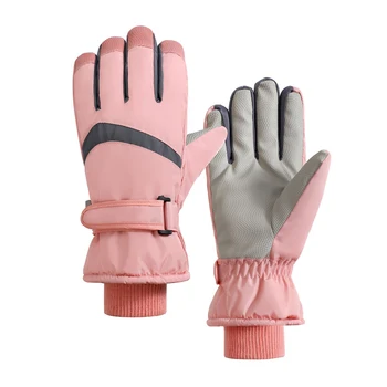 Дамски ски ръкавици Зимни топли и непромокаеми ръкавици за спорт на открито Функция сензорен екран Плюшен топлоизолация