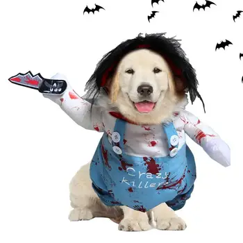 Дрехи за кучета за Хелоуин, облекло за кучета за Хелоуин страшни костюми на тема Хелоуин, Мека креативна облекло за коте за Хелоуин на малката котка