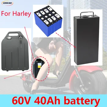 Електрически мотоциклет на Батерията 60 На 40 Ah 30 Ah литиево-йонна батерия 2000 W за двухколесного складного електрически скутер Harley Citycoco