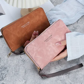 Жените държат в ръцете си дълъг портфейл, нова корейска версия на чанти, многофункциональную чанта за карти, мобилен чанта, портфейл за монети