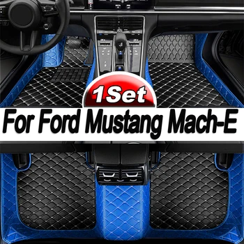 За Ford Mustang Mach-E MachE 2021 Автомобилни Постелки За Пода Автостайлинг Аксесоари За Интериора На Защита На Автомобили По Поръчка Водоустойчив Декор Килими