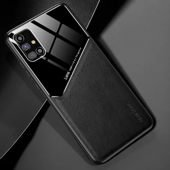 За Samsung Galaxy M51 Калъф от изкуствена кожа с мека рамка, устойчив на удари калъф за Samsung Galaxy M51