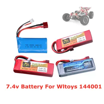 За Wltoys 144001 car 2s 7,4 V 1500mah 3000mah 3300mAh 3500mah lipo батерия T-образен конектор, за да Wltoys 144001 12423 12428 RC акумулатор