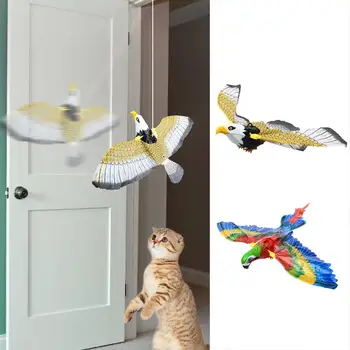 Имитация на птици, Интерактивни играчки за котки Електрически висящи играчки-орли за котки Креативна интерактивна играчка за котки под формата на птица Звукови играчки