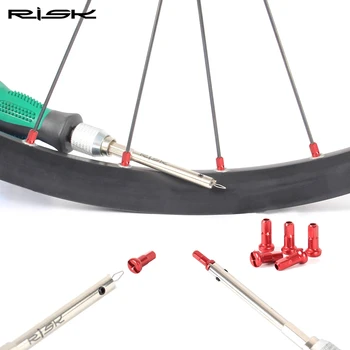 Инструмент за инсталиране на капсула спици на велосипед Risk Набор от велосипедни джантите Отвертка капачка за игла за плетене Инструмент за ремонт на съединения RL236