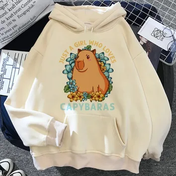 Качулки Capybara Женски 90-те 2023 y2k Козметична притягивающая облекло Жена топ с дълъг ръкав, пуловер, качулки Безплатна доставка