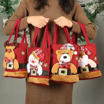 Коледен подарък чанта децата бонбони пакет коледен подарък елен-тематични чанти Дядо Коледа Весела Коледа интериор