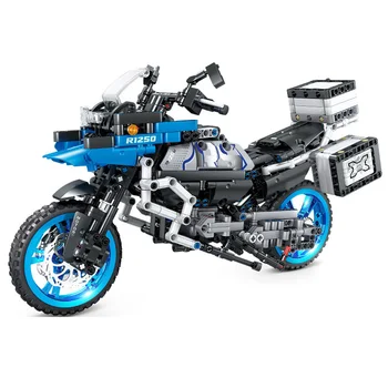Комплект от 857 тухли R1200 GS Adventure Motorcycle, Техническа модел, строителни блокове, Подаръци за момчета, рожден Ден, детски Играчки за деца