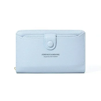 Корейски портфейл, нов модерен портфейл, женски дълъг портфейл с цип, лесна чанта за мобилен телефон, чанта, голям капацитет