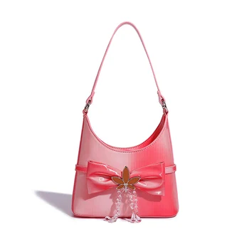 Луксозни чанти през рамо с цветя ресни, дамска чанта в контрастен цвят, модни нишевая чанта под мишниците, клатч за пътуване до работа, Bolsa