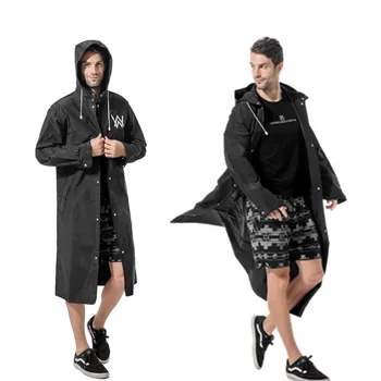 Марката EVA Raincoat Tide Градинска ветровка Съвременната простота Домакински дъждобран за пътуване Водоустойчив Черен Дълъг модерен дъждобран