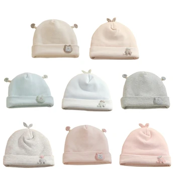 Мека Еластична детска шапчица, Дебела топла зимна шапка, детска шапчица, памучен Больничная шапчица за бебета, Аксесоари за новородени