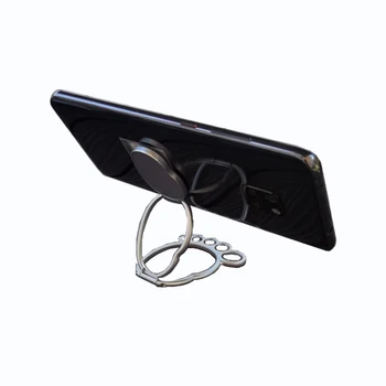 Метална сгъваема околовръстен поставка за телефон под формата на малки крачета, тенис на маса, кола, магнитно усвояването и лепило, въртене на 360