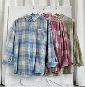 Мъжки ризи с дълъг ръкав в стил Арт, есента корейската риза, мъжка мода ежедневни риза оверсайз, палто, с високо качество облекло 2023 A157