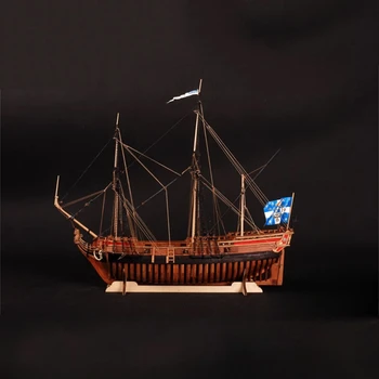Напълно Оребрена дървена модел на Плаване на кораба В събирането на 1/48 LA Belle Френски Търговски кораб началото на 17 век си САМ 