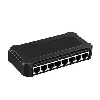 Настолен hub локална мрежа с 8 порта, 10/100/1000 Mbps, gigabit ethernet unmanaged switch Ethernet мрежови суичове Giga