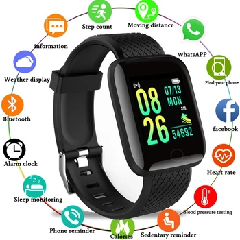 Нова smart-гривна Smartwatch Sport Fitness Tracker Bluetooth Heart Rate Smartband Водоустойчив смарт гривна за Android и IOS