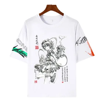 Нови тениски с аниме Touhou Project Ink wash живопис принтом Градинска мъжки дамски модни тениска