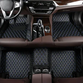 Обичай кожена авто подложка за Hyundai Всички модели solaris tucson 2016 sonata ix25 i30, авто килим покриват 99% модели автомобили