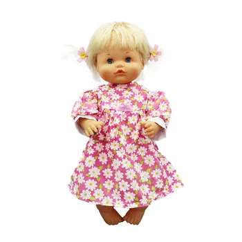 Рокля с цветен модел, Подходящи за кукла Nenuco 42 см, аксесоари за кукла Nenuco y su Hermanita