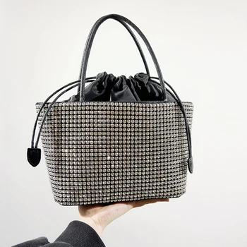 Сверкающая Диамант bag-чанта за съвсем малък, луксозна дизайнерска чанта за жени 2023, нови модерни, висококачествени чанти за през рамо