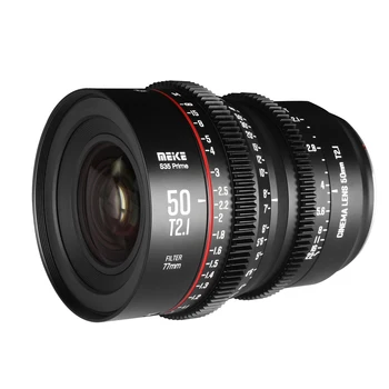 Система кинокамер Meike Prime 50mm T2.1 с кинообъективом Super 35 кадъра за камери на Canon за PL/EF-Mount Z CAM S6 Sony FS5II