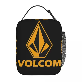 Случайна чанта за обяд с логото на Volcoms, кутия за съхранение на продукти, Фланец термоохладитель, обяд-апарати за пътуване