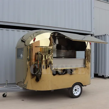 Търговски градинска мобилни количка за продажба на храна в напълно нов индивидуален трейлър за храни с кухненско оборудване количка за сладолед