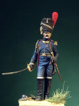 Фигурка от смола 1/32 древен офицер с поставка за ножа, модел в разглобено формата, неокрашенный, определени за създаване на фигурки