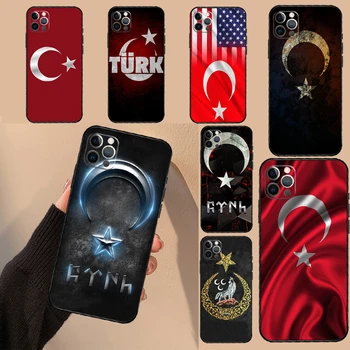 Флаг на Република Анкара Калъф За iPhone 15 13 11 12 14 Pro Max Mini XS X Max XR SE 2020 2022 7 8 14 Plus Покритие на Корпуса