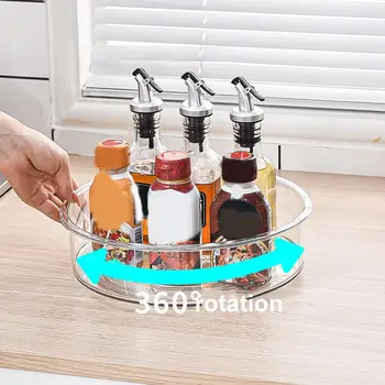 Фланец Долния органайзер-дрънкалка, Тава за съхранение на влажни предмети в хладилника, многофункционален, въртящи се на 360 градуса за кухни